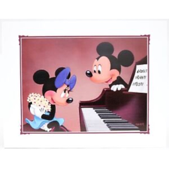 Disney Parks Mickey & Minnie Duet Print By Alex Maher - Picture 1 of 2
